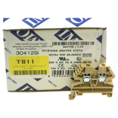 DIN Rail Terminals - 2.5mm², Beige