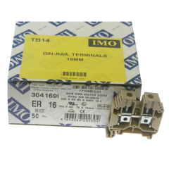 DIN Rail Terminals - 16.0mm², Beige